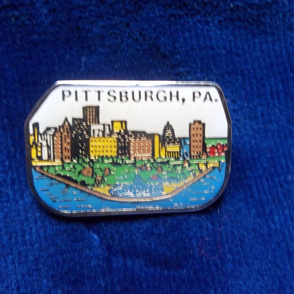 Vintage Enamel Lapel Pin - Hat Pin - Souvenir Pin -  Pittsburgh , P. A.