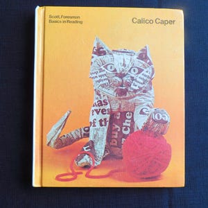 Vintage Reader Calico Cat, Grunderna i läsning, Lärobok för vintage