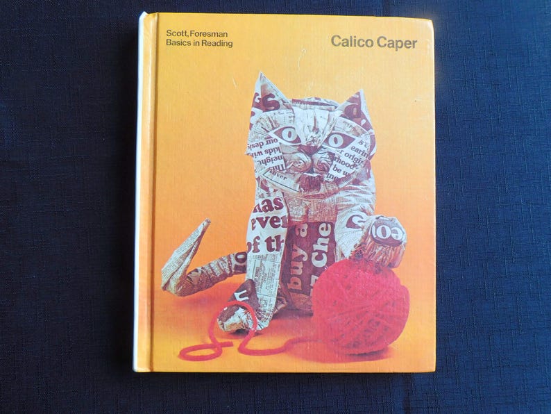 Vintage Reader Calico Cat, Basics in Reading Textbook, Vintage Primer ...