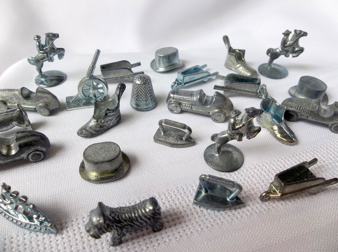 Monopoly Pieces Old Monopoly Pieces, Monopoly Tokens, Metal Game