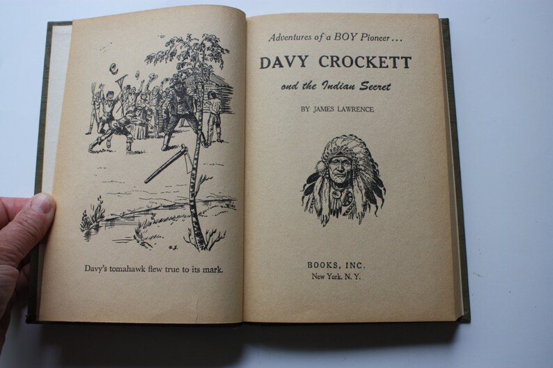 Davy Crockett and the Indian Secret by James Lawrence Books Inc. 1955 First Edition image 1