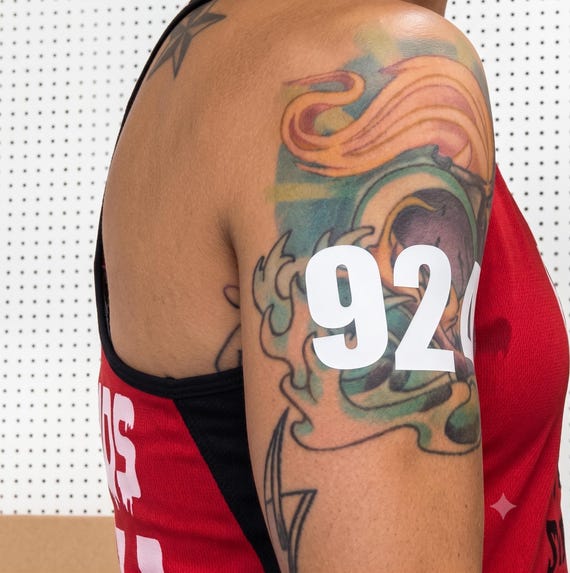 MYDERBY INK™ Roller Derby Arm Numbers • NO Arm Bands • Game bout • Referees • Skate Boutfit