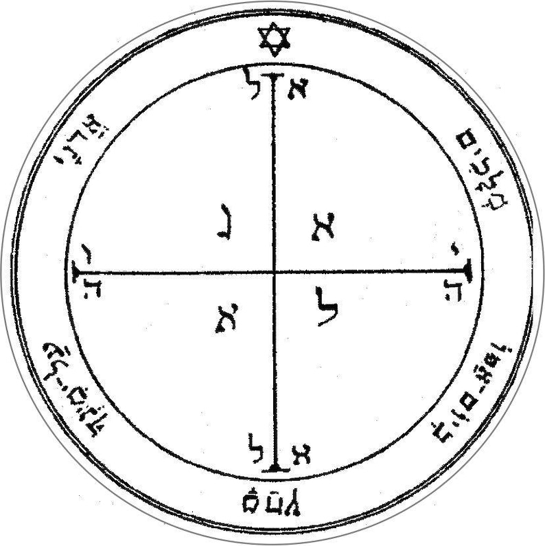 Vinyl Sticker Decal 20 Sixth Pentacle of Mars Seal of Solomon