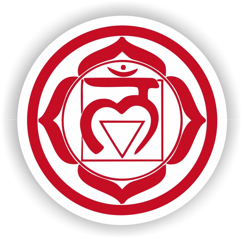Vinyl Sticker Decal Full Color White Background Third Eye Chakra Ajna