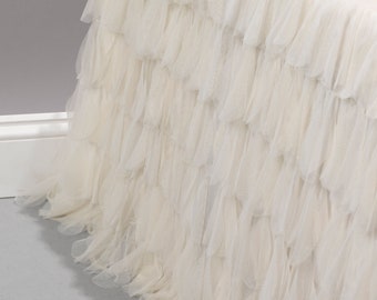 Couture Dreams Chichi Cascading Tulle Petal Bed Skirt Ivory