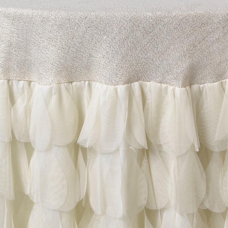 Ivory white shimmer tissue palazzo main image 0