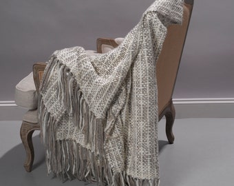 Couture Dreams Cozi grijs/ivoor gebreide oversized plaid, 130 x 180 cm