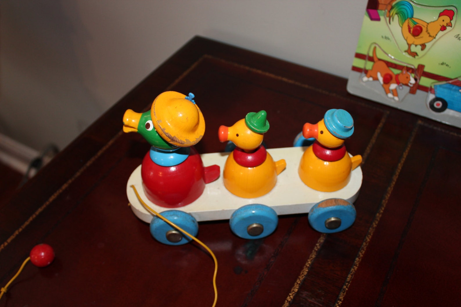 Vintage Wood Duck Pull Toy by Walter Western Germany Etsy