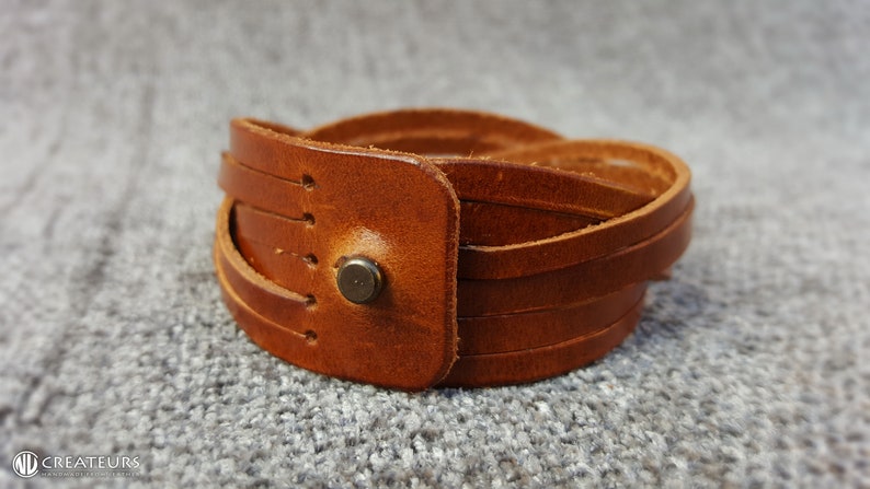 Fathers Day Gift Anniversary gift Mens Leather bracelet Braided Mens gift Gift for Dad Leather bracelet Mens Brown Leather bracelet