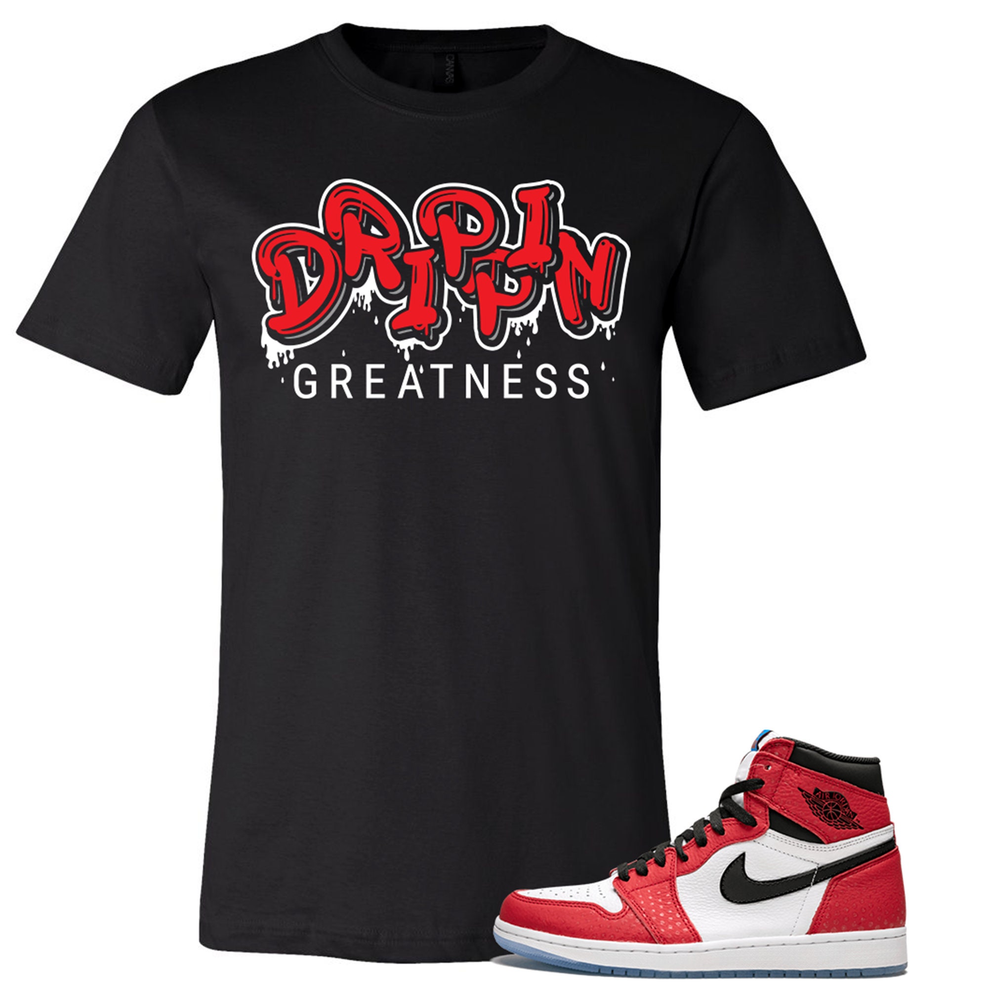 Unisex Tshirt Match Air Jordan 1 Drippin Greatness Jordan 1 Etsy