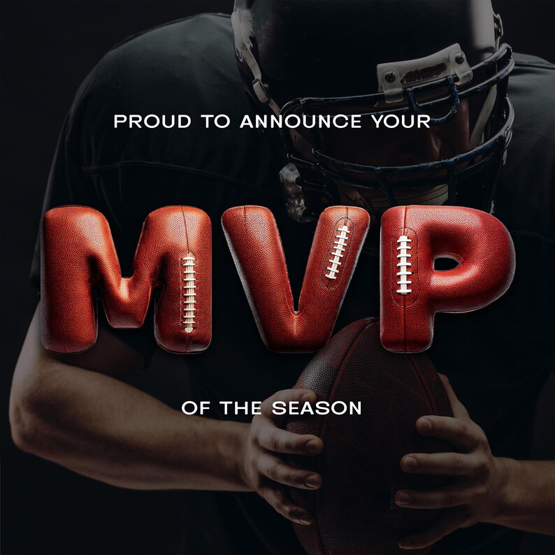 3D Inflated Football Font | SVG & PNG Letters | Super Bowl NFL Font ...