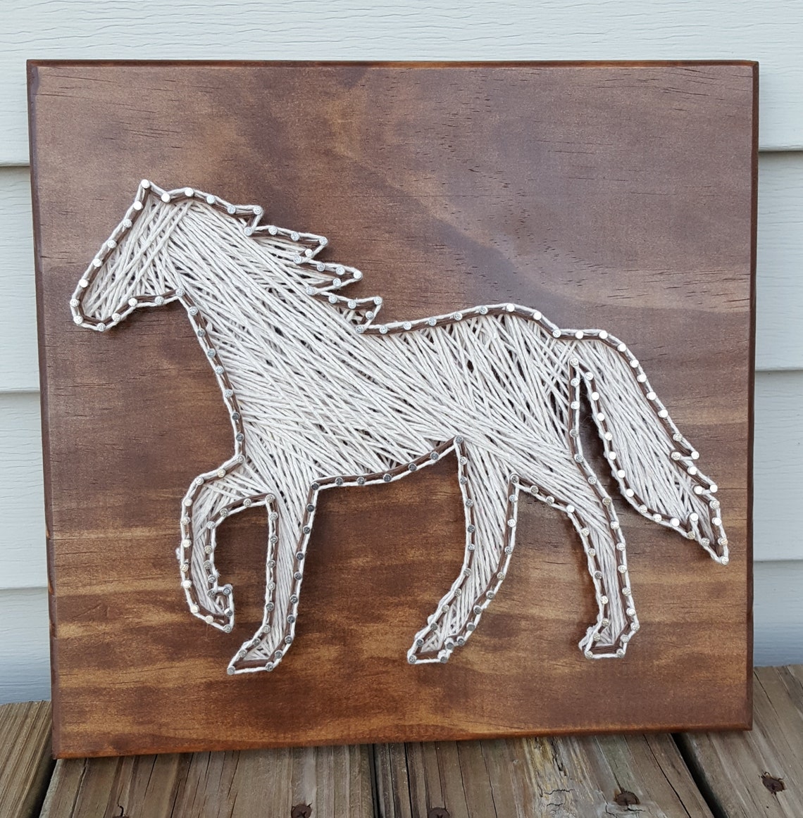 Handmade Horse String Art Rustic Wall Decor Etsy