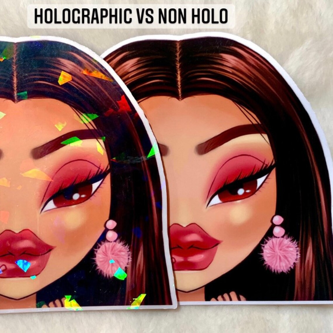 Custom HandDrawn Peeker Stickers Etsy