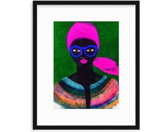 SEE GREEN, Women of Color, Women Illustration Print, Black Girls, Best Friends, Sisters, Daughters, Wall Decor, Magical