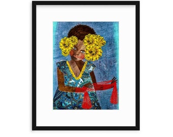 GINKGO, Girls of Color, Women of Color, Women Illustration Print, Black Girls, Best Friends, Sisters, Daughters, Wall decor, Magical