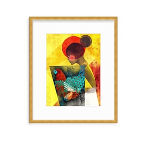 RISE, Women of Color, Women Illustration Print, Black Girls, Best Friends, Sisters, Daughters, Wall decor, Magical image 1