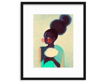 TELLER OF FORTUNE, Girls of Color, Women of Color, Women Illustration Print, Black Girls, Best Friends, Sisters, Daughters, Wall decor