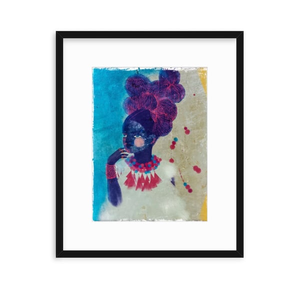 SUNDAY GIRL, Girls of Color, Women of Color, Women Illustration Print, Black Girls, Best Friends, Sisters, Daughters, Wall decor, Magical