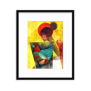 RISE, Women of Color, Women Illustration Print, Black Girls, Best Friends, Sisters, Daughters, Wall decor, Magical image 2