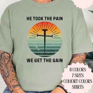Kreuz Shirt, Jesus Tshirt, auf Glauben basierendes Geschenk für Sie / Ihn, christliches religiöses Shirt, Vatertag Tshirt, positives christliches Shirt, Retro