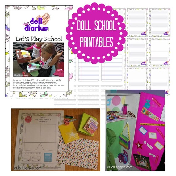 Doll Sized School Printables and Activities | Etsy