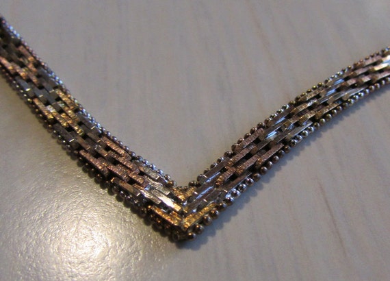 Tri Color Woven Sterling Silver Necklace From the… - image 3