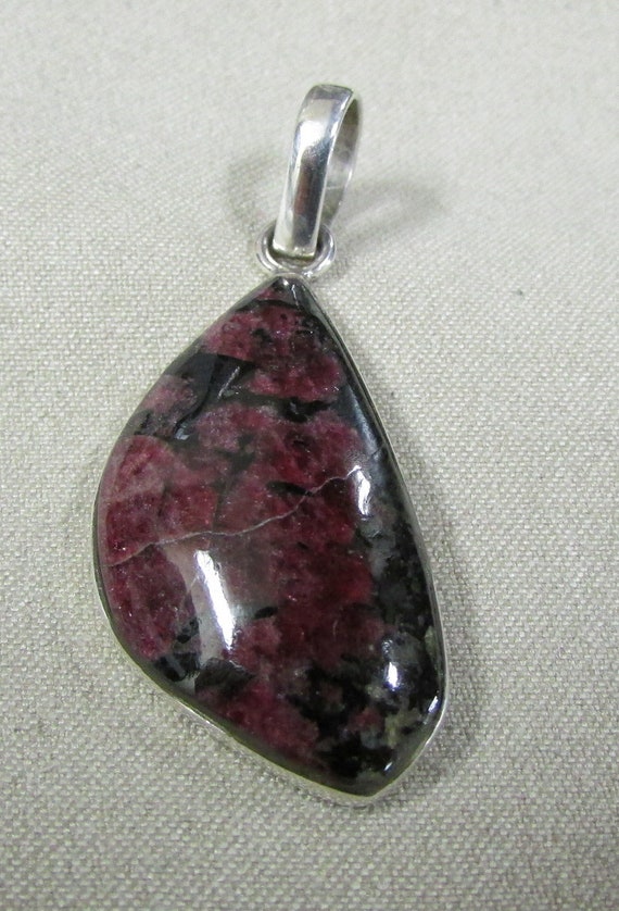 Sterling Silver Eudialyte from Russia Pendant + - image 1