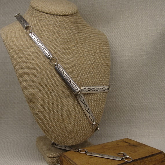 Sterling Silver 7/16" Wide Rectangular Concho Bel… - image 1