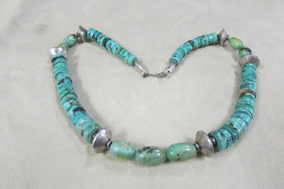 Native American Rare Long Tubule Turquoise Sterling Silver Bracelet Native American Rare Long Tubule Turquoise Sterling Silver Bracelet