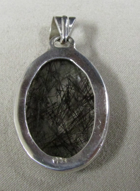Sterling Silver and Rutilated Quartz Pendant + - image 4