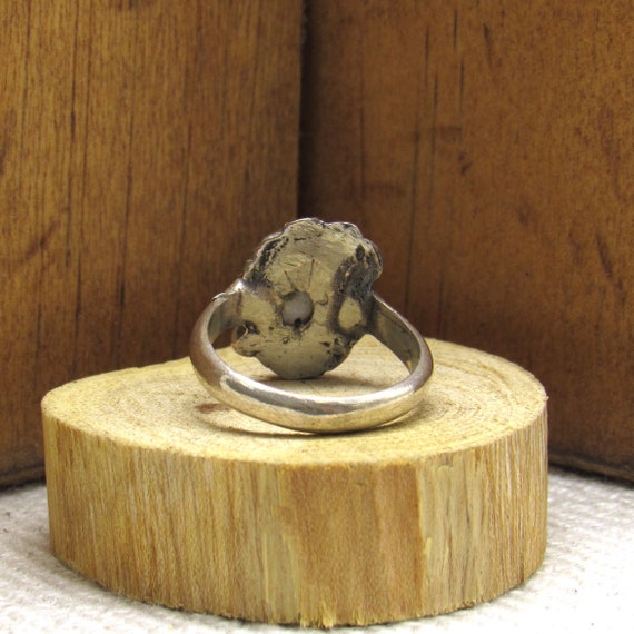 Sterling Silver Opal Ring with Unique Setting - S… - image 4