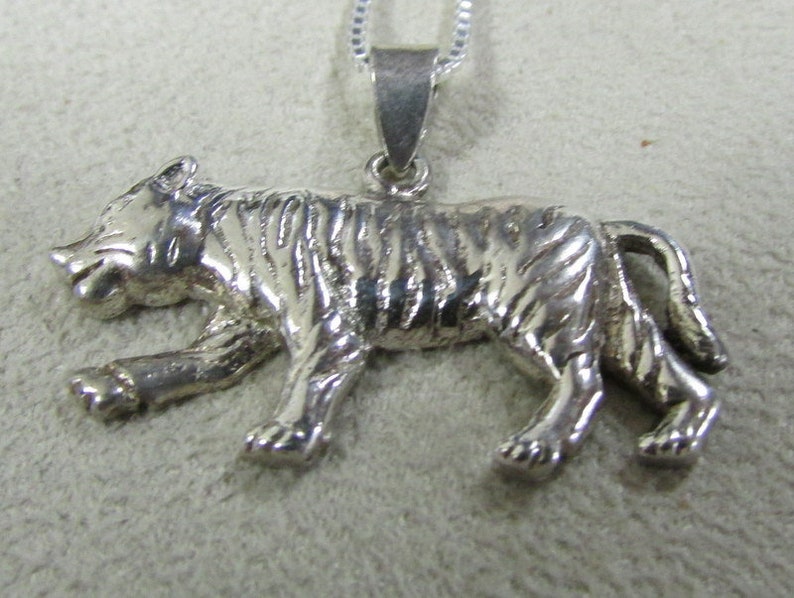 Sterling Silver Tiger Necklace image 1