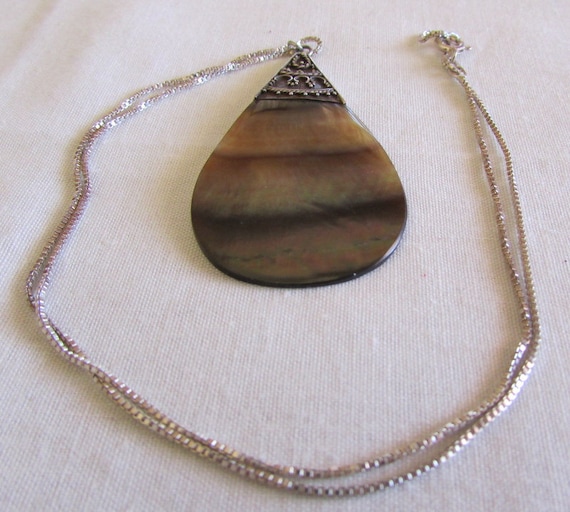 Sterling Silver and Shell Necklace + - image 1