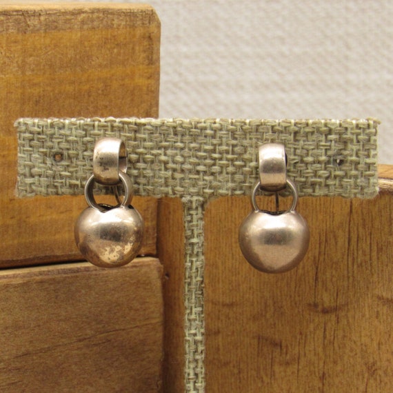Napier Sterling Silver Dangle Screw Back Earrings +