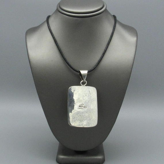 Rectangular Sterling Silver and Jasper Pendant - image 5