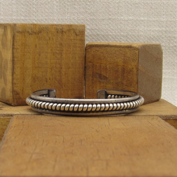Navajo Tahe Sterling Silver Cuff Bracelet +