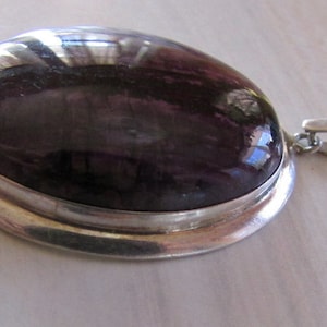 Sterling Silver Pendant with Purple Striated Stone image 2