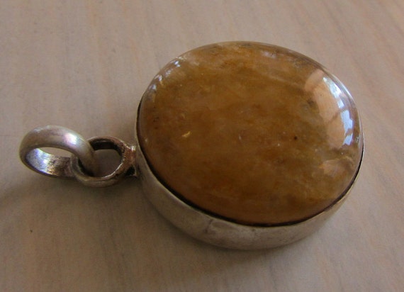 Sterling Silver and Amber Pendant + - image 4