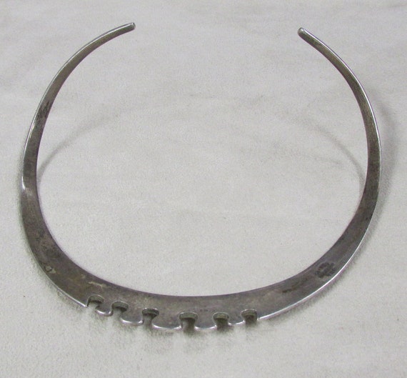 Sterling Silver Collar Necklace from Mexico + - image 5