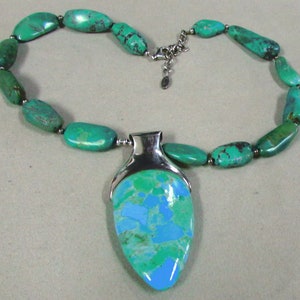 C Barse Sterling Silver and Turquoise Necklace image 1
