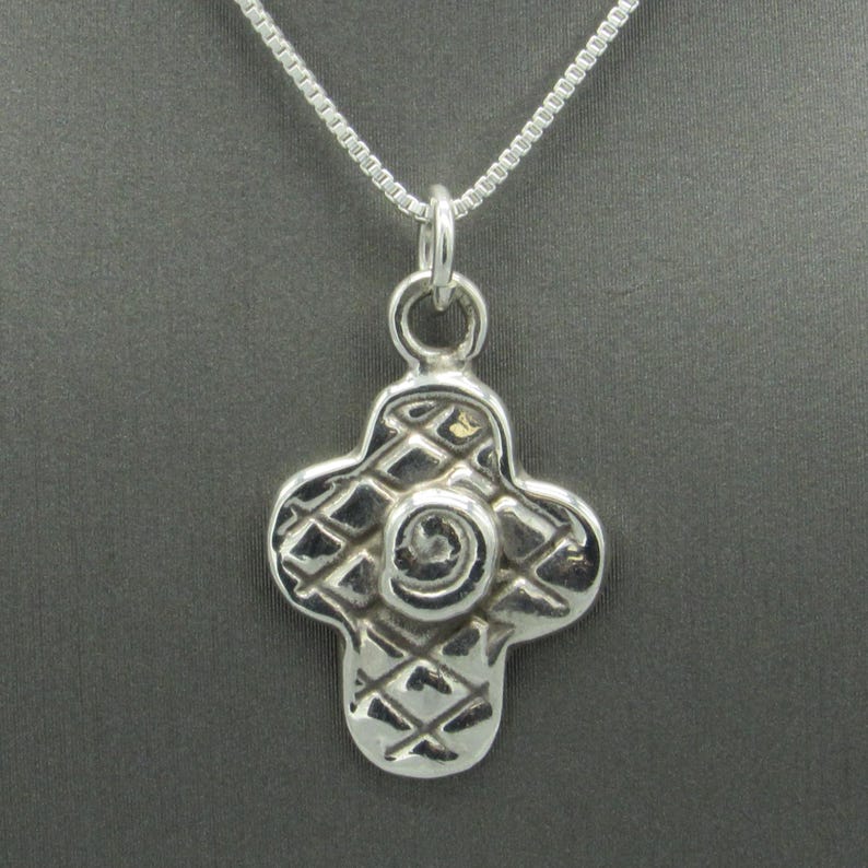 Vintage Sterling Silver Cross Pendant Necklace - Etsy