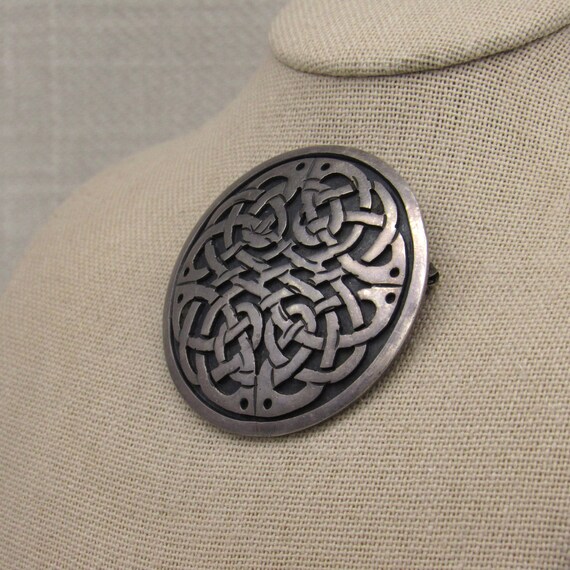 Sterling Silver Celtic Knot Design Pin Pendant + - image 3