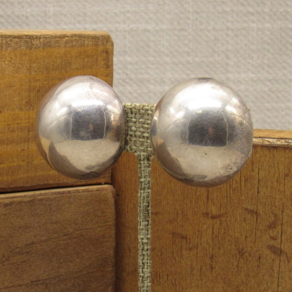 Sterling Silver Vintage Clip Earrings + - image 3