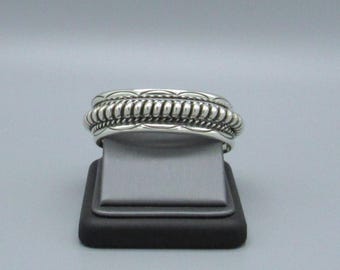 Vintage Tahe Sterling Silver Navajo Bangle Bracelet. - Etsy