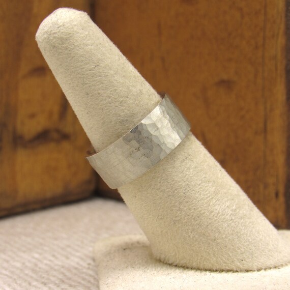 Hammered Sterling Silver Band Ring Size 7 + - image 5