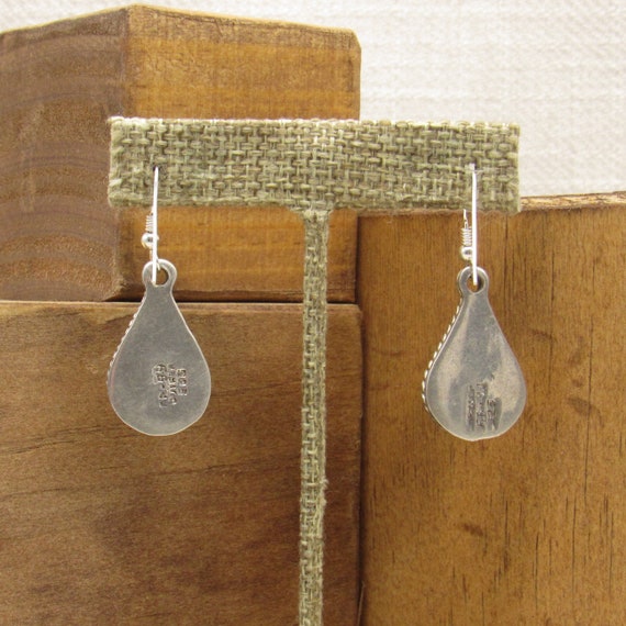 Teardrop Sterling Silver Dangle Wire Earrings + - image 4
