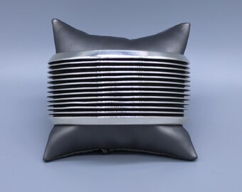 J.N. Vintage Sterling Silver Oxidized Line Cuff Bracelet