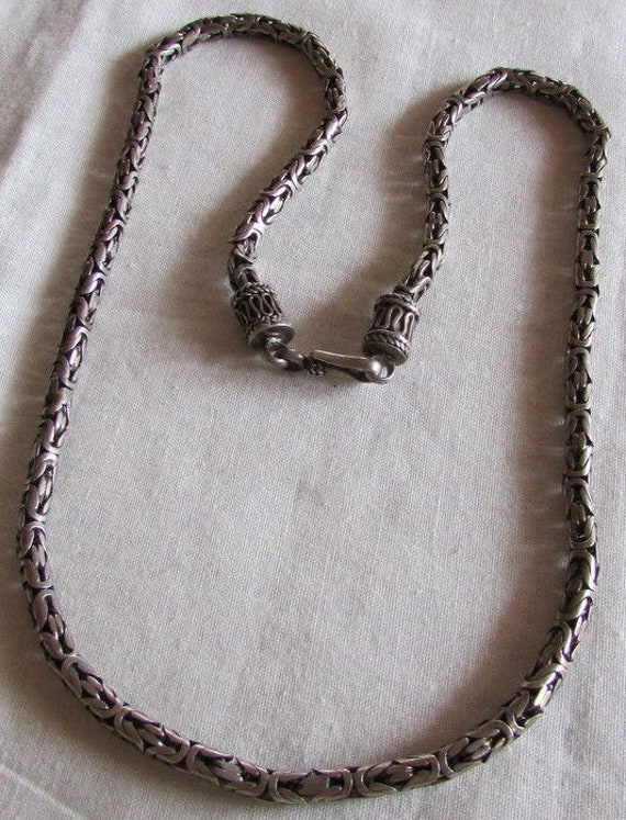 Sterling Silver Byzantine Chain 20 1/4" +