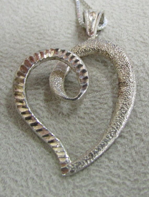 Sterling Silver Heart Necklace + - image 2