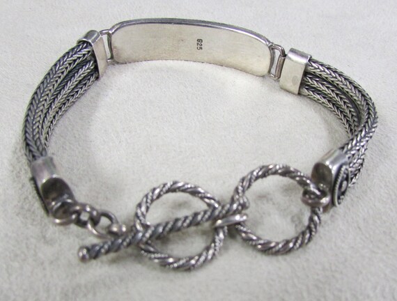 Sterling Silver Toggle Link Bracelet + - image 3